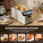WhallPro 4-slice toaster, Smarter Screen And Easier Operation, Full Stainless Steel,5 Basic Functions,Suitable For Different Bread Household Electric