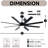72 in. 8-Blade Black Low Profile Ceiling Fan with Integrated LED, Two-Toned Blades