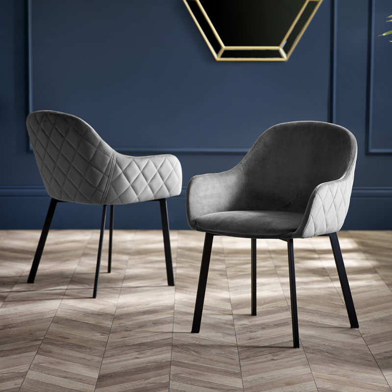 Colbourne Velvet Armchair, Grey