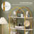 2 PCS Arched Bookshelf, 4-Tier Open Bookcase with Sturdy Metal Frame for Living Room Gold and White-254071238-254071239