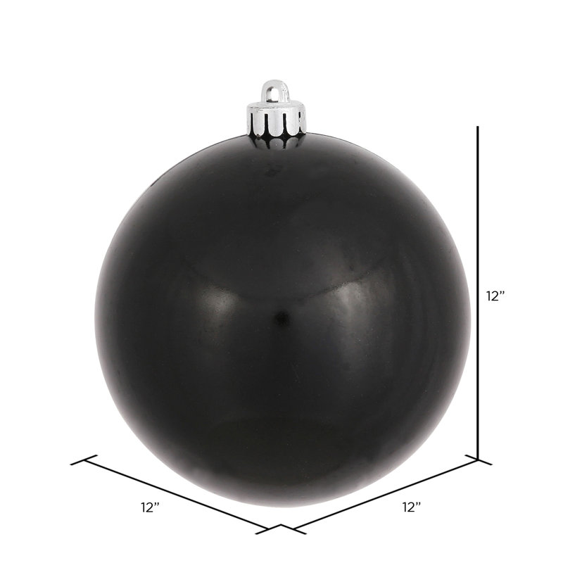Ornements en boule, H 12 po x l 12 po x P 12 po, Bonbon noir