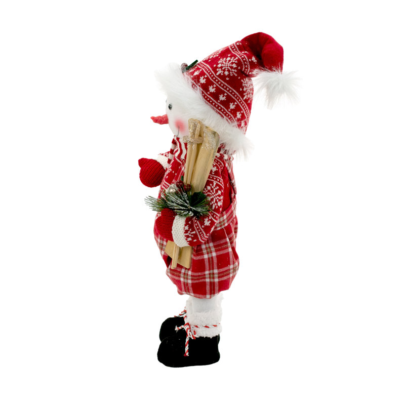 Bonhomme de neige avec ensemble et skiis