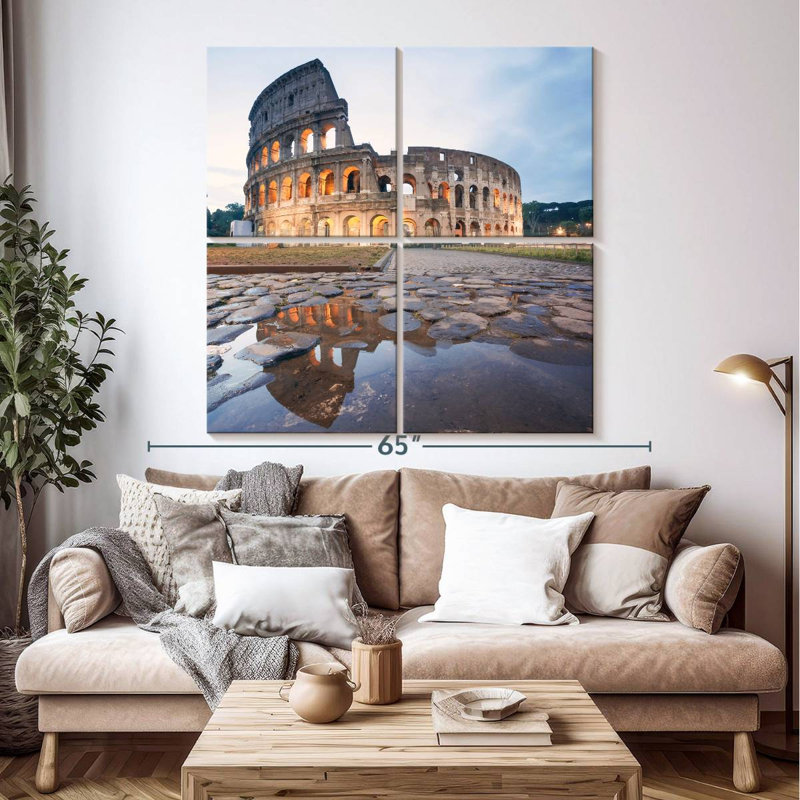 Lilie Sunrise Over Colosseum, 50" H x 50" W