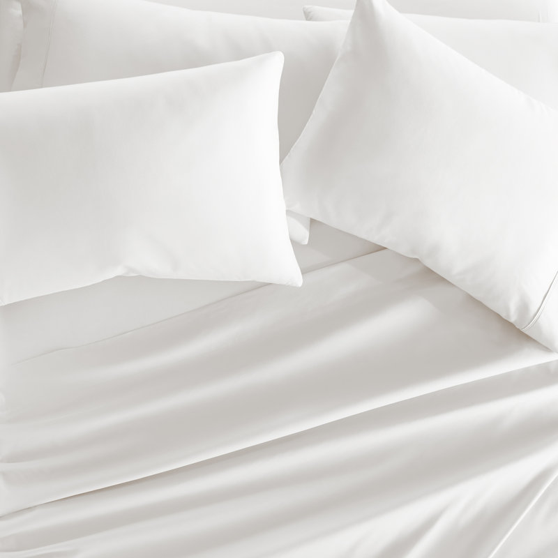 Ultra-Soft Double Brushed 6 Piece Sheet Set – Deep Pocket, Wrinkle Resistant, Fade Resistant Bedding, White