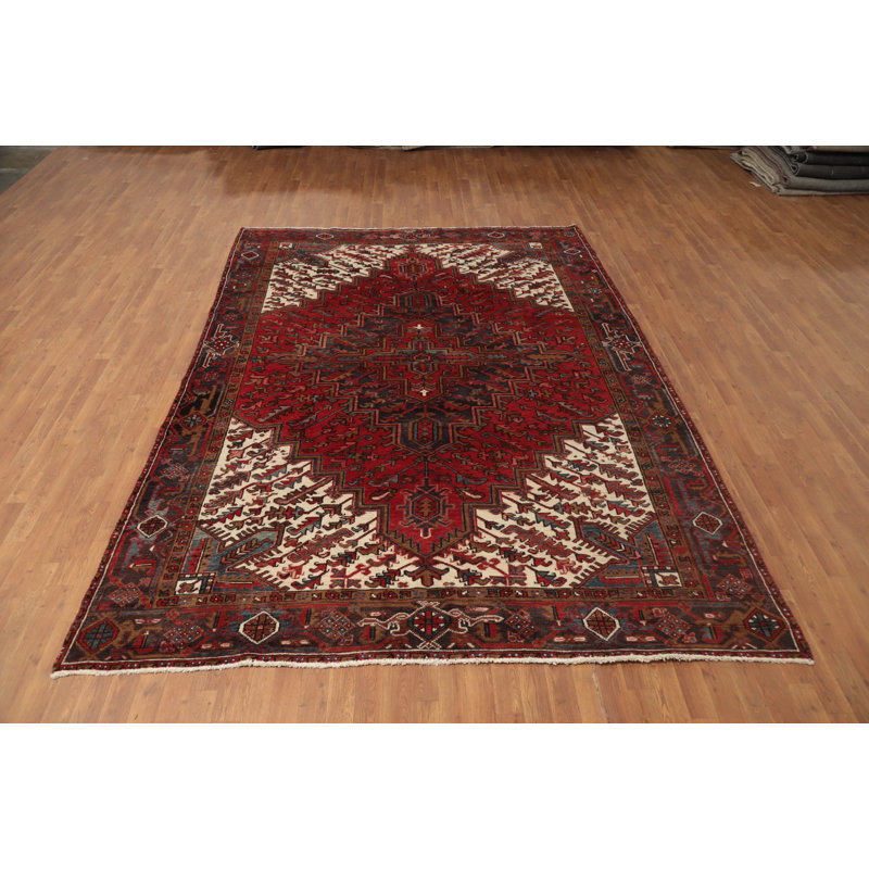 Tapis traditionnel géométrique rétro 8 x 11
