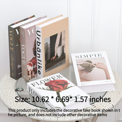 Élégant accessoire de faux livre pour décoration intérieure de style Instagram