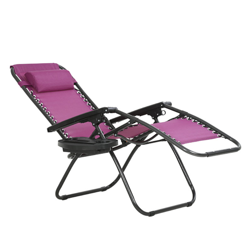 Chaise inclinable zéro gravité avec coussin Maxine, Rouge