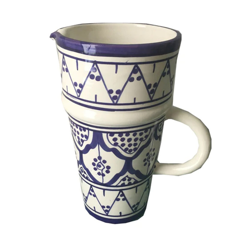 Ceramic Pitcher, Navy
