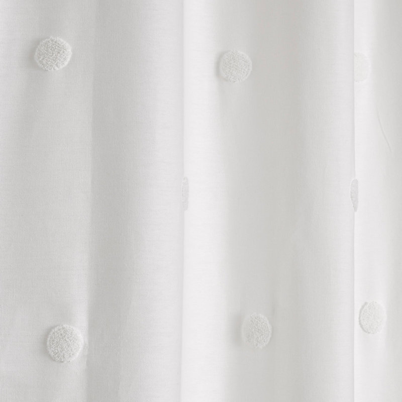 Zara Cotton Semi Sheer Curtain Pair, Width 168 x Drop 137 cm