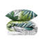 Ensemble de housse de couette 100% coton vert / blanc / gris Janna-1157251922-1157251930