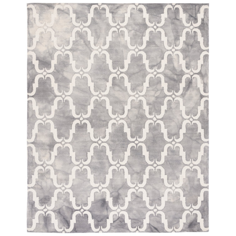 Dip Dye Hand Tufted Wool Geometric Rug