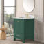 Meuble-lavabo moderne en bois avec rangement, meuble-lavabo vert 24 po et lavabo
