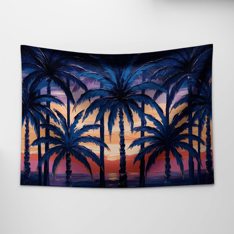 Tapisserie murale Hawaiian Palm Silhouettes, 26 po x 36 po