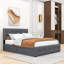 Markeon Queen Size 2 Drawers Upholstered Platform Bed with Twin XL Size Trundle-544026310
