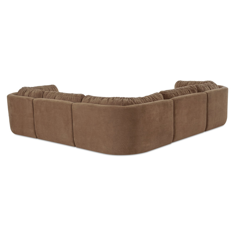 Matina Classic L Modular Sectional Taupe, Tan Polyester