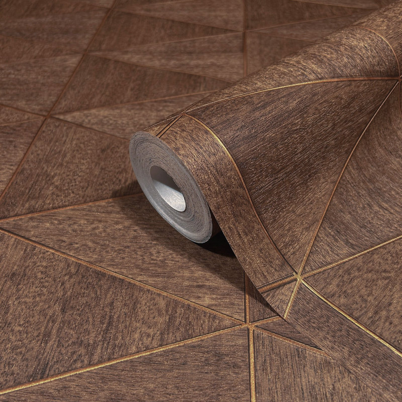 33cmm x 33cm Matte Wallpaper Roll, Bronze Brown
