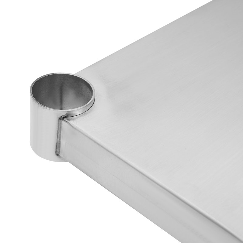 Sous la tablette pour les tables de travail, charge inférieure réglable en acier inoxydable de 100 kg (27,95 x 15,75 po)