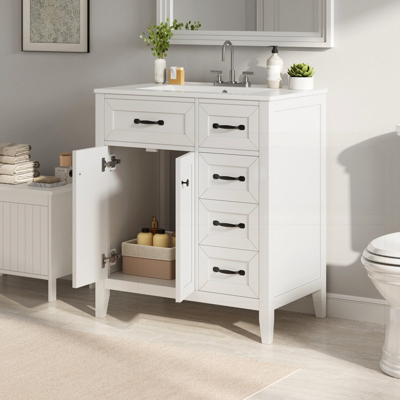 Meuble-lavabo 30 po avec lavabo en céramique