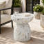 Table d'appoint sculpturale MGO avec finition en albâtre