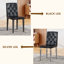 Ensemble de 4 chaises de salle à manger en polyuréthane noir avec dossier à boucle ergonomique et pieds réglables pour un intérieur moderne et luxueux.-1419016870-1419016921