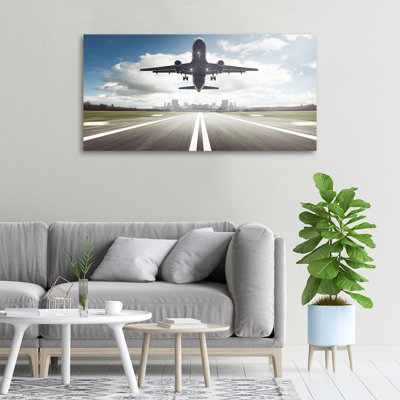 The Plane Is Starting - No Frame Print on Glass