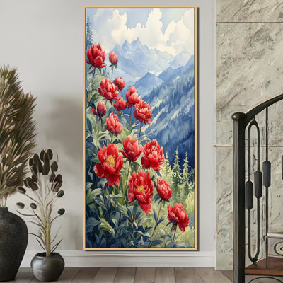 Holcomb pivoines dans la crête de la montagne I - décoration murale pivoines