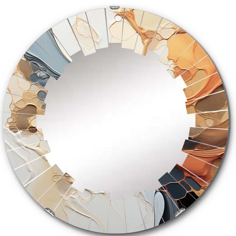 Ritona - Miroir mural moderne rond, 24 po x 24 po
