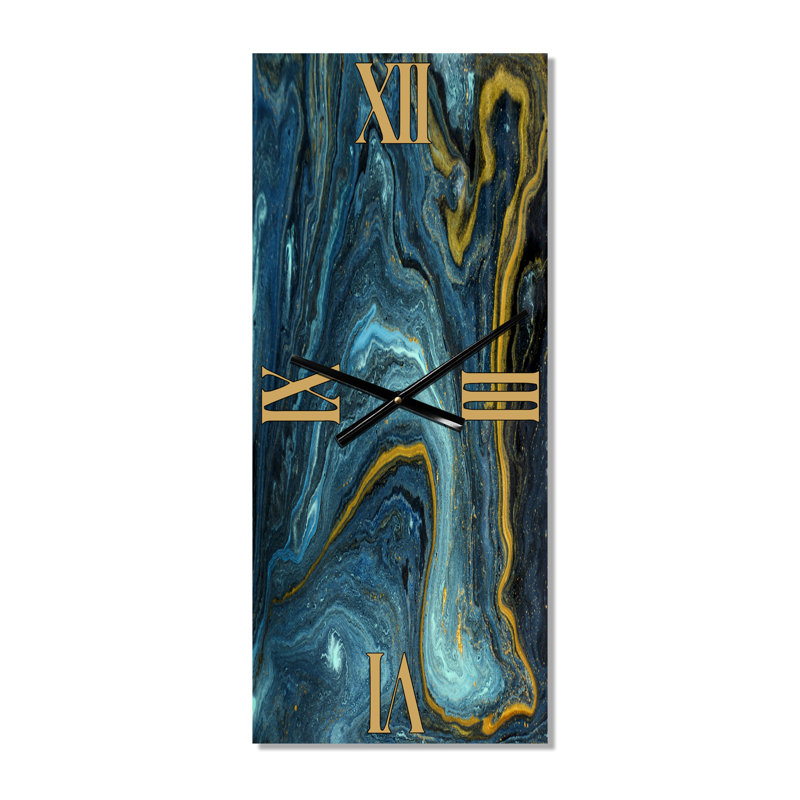 Agathe Ripple Golden Rivers - Horloge murale moderne, Grand