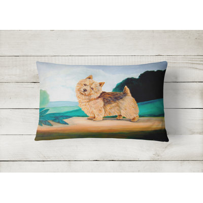 Norwich Terrier Outdoor Throw Pillow