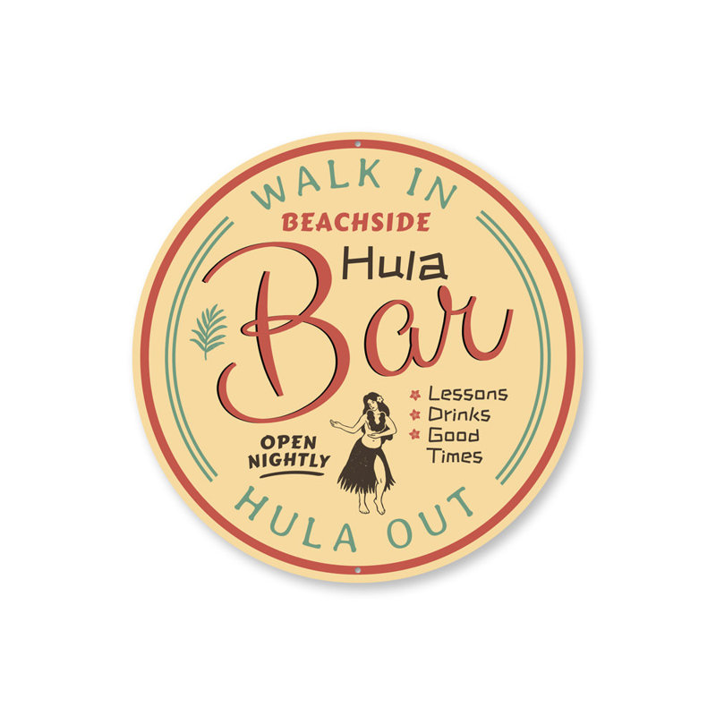 Plaque Hula, H 12 po x l 12 po x P 0,04 po