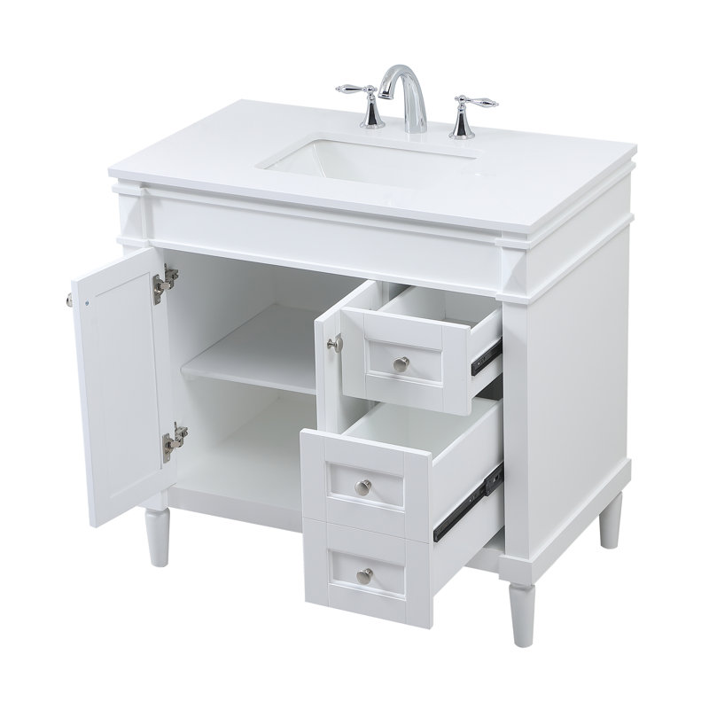 Ensemble de meuble-lavabo simple 36 po Readington, Blanc