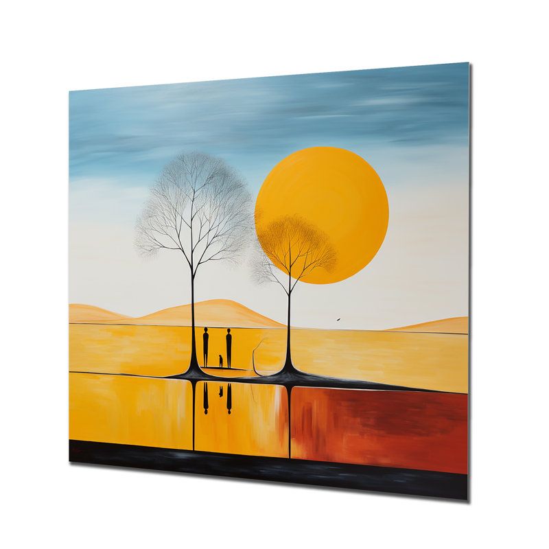 Eliana - Paysage abstrait, impression d'art mural, Métal, H 30 po x l 30 po x P 1 po