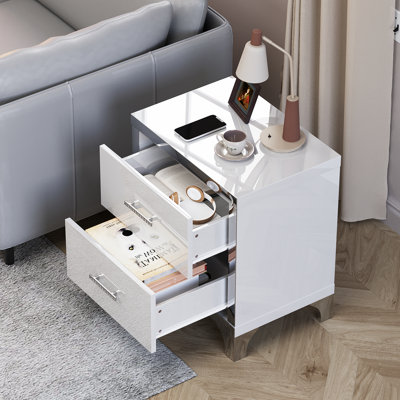 Table de bout moderne avec tiroirs