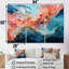 Tempête abstraite rose et bleu - ensemble de toiles abstraites-427759538-427759536