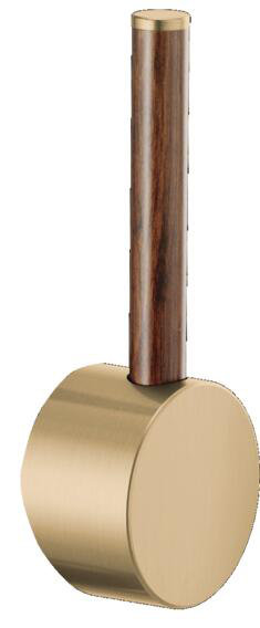 Odin® Bar Faucet with Arc Spout, Luxe Gold, Lever Handle with Wood