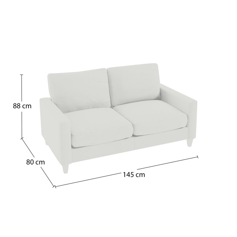Mizpah 2 Seater Loveseat, Black, 2