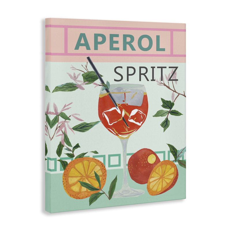  Art mural "Aperol Tropical Cocktail" par Melissa Wang, H 20 po x l 16 po