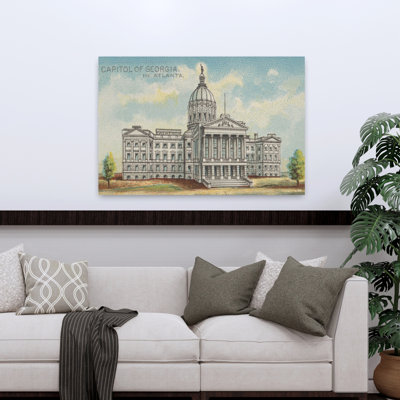 Capitol of Georgia in Atlanta 1 Piece Wrapped Canvas Wall Art