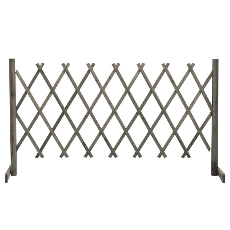 Broumov Wood Fence Panels, Grey, 80cm H x 150cm W