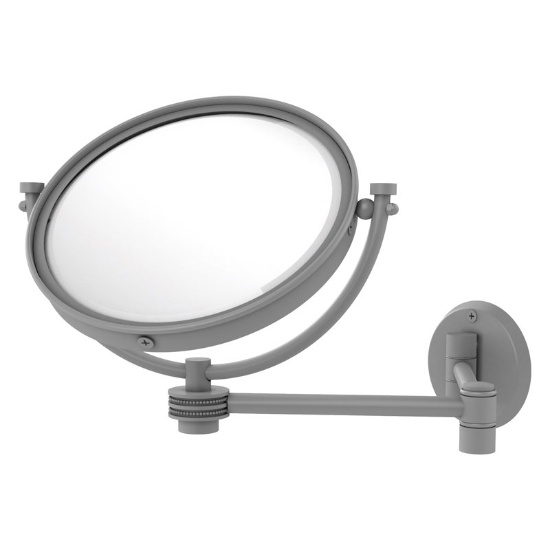 Miroir de maquillage/rasage contemporain moderne &, Gris mat, 5X