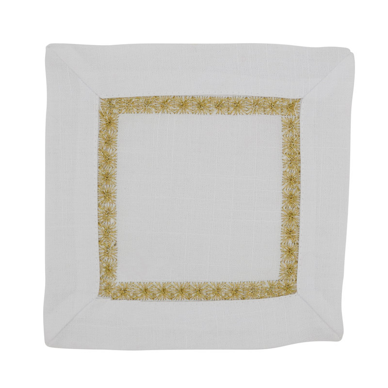 Aloway Mayer Cocktail 6" Napkin, Gold