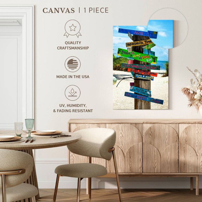 Hannes Beach Signs, 24" H x 16" W