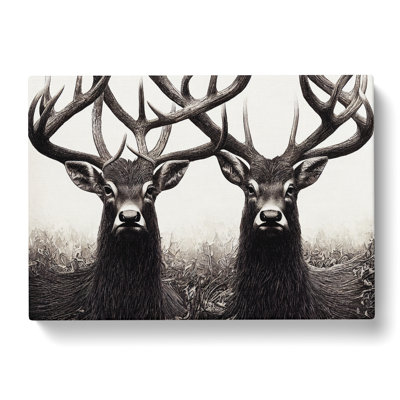 Enchanting Stags - Wrapped Canvas