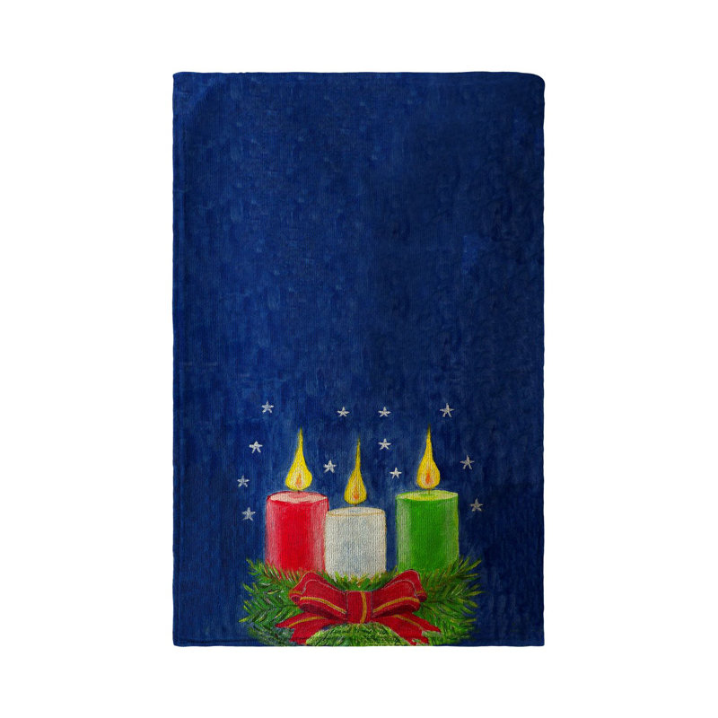 Serviette de cuisine de noël bougies