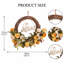 Couronne de soie artificielle rose, couronne de décoration de café pour porte murale de bureau extérieur