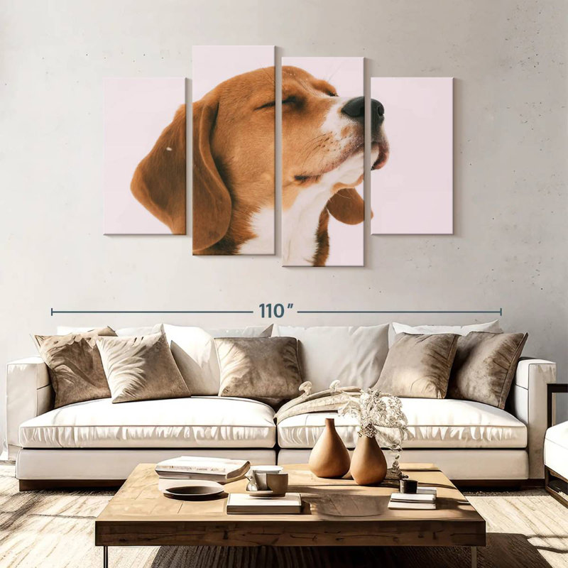 Brampt Beagle, 54" H x 84" W