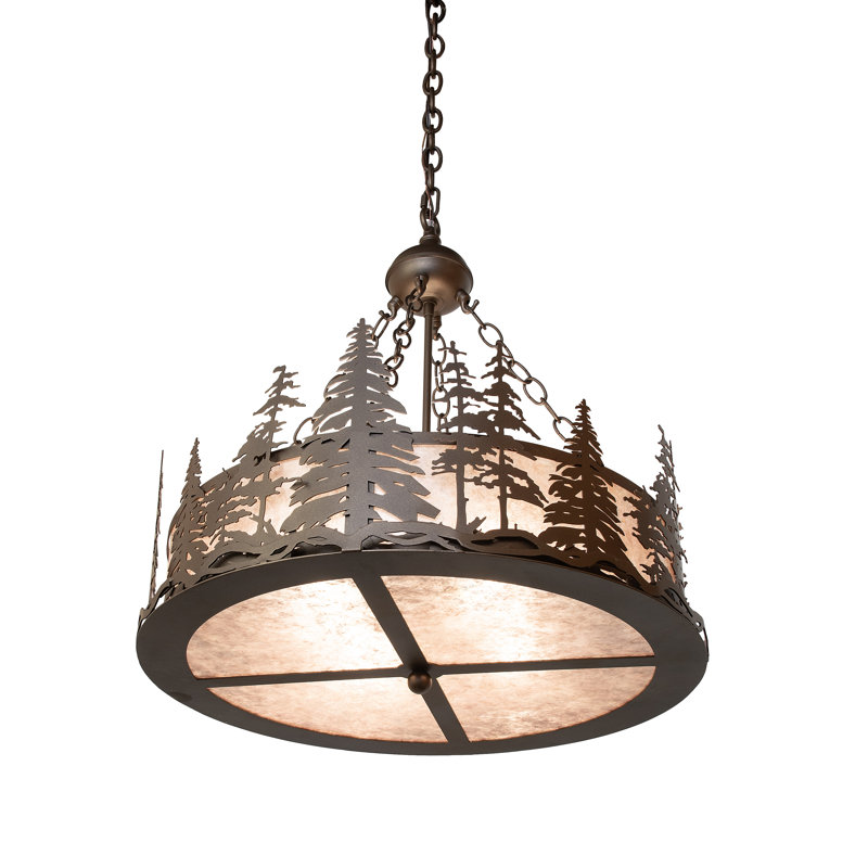 23" Wide Tall Pines Inverted Pendant