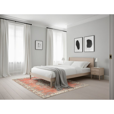 Tapis beige/rouge traditionnel Perlis