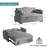 Latitude Run 57.5" Vincy Mid-Century Modern Velvet Sleeper Sofa Bed with Tufted Arched Backrest and Nailhead Trim Curled Armrests-1831966278