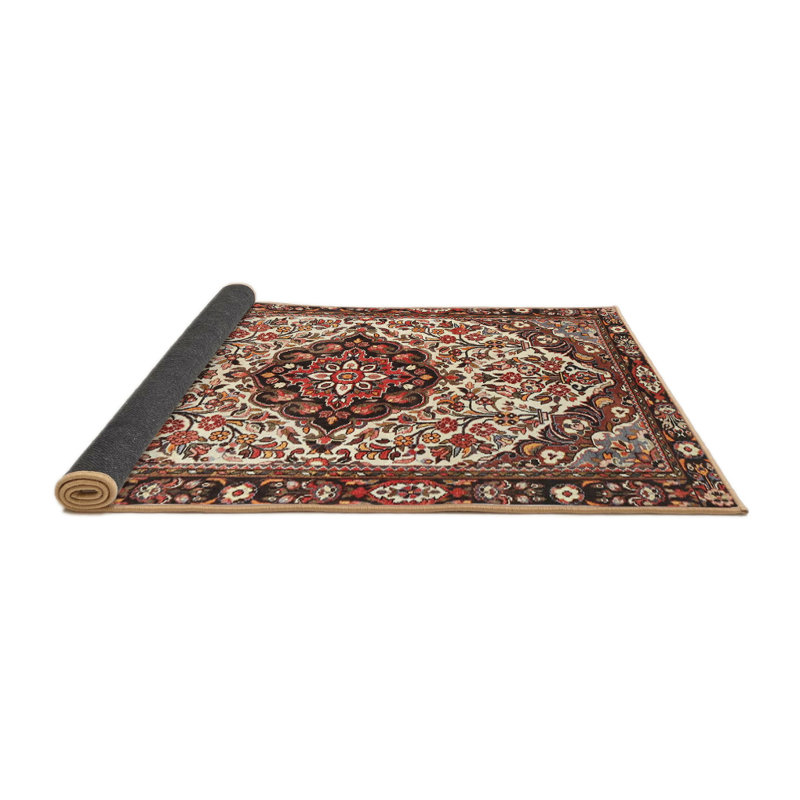 Tapis traditionnel beige / noir Gertraut, Rond 5 pi